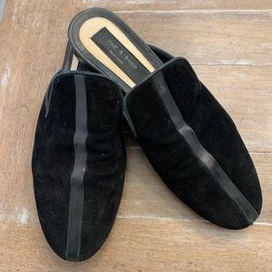 Rag & bone suede and leather mules